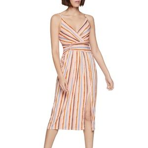 Bcbg generation multi stripped midi dress sz s